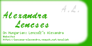 alexandra lencses business card